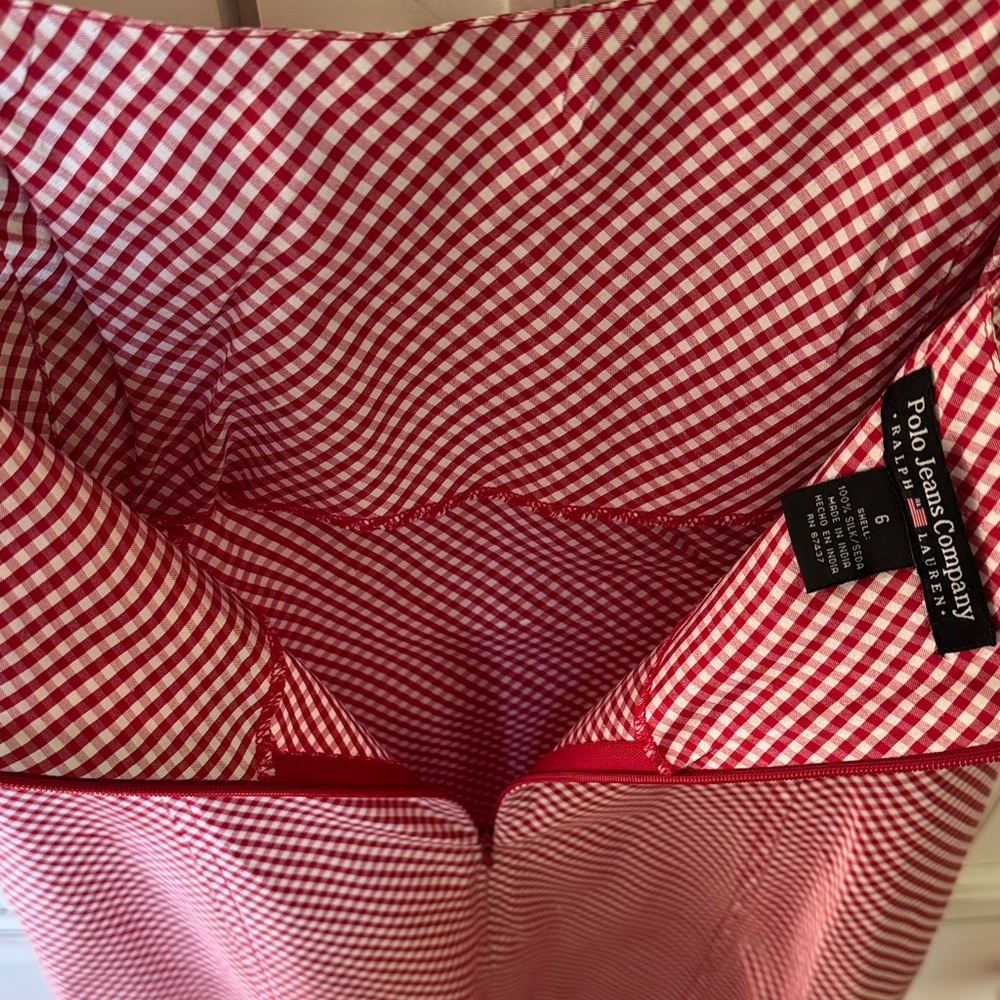 Elegant Red Gingham Ralph Lauren Dress size 6 - Picture 8 of 10